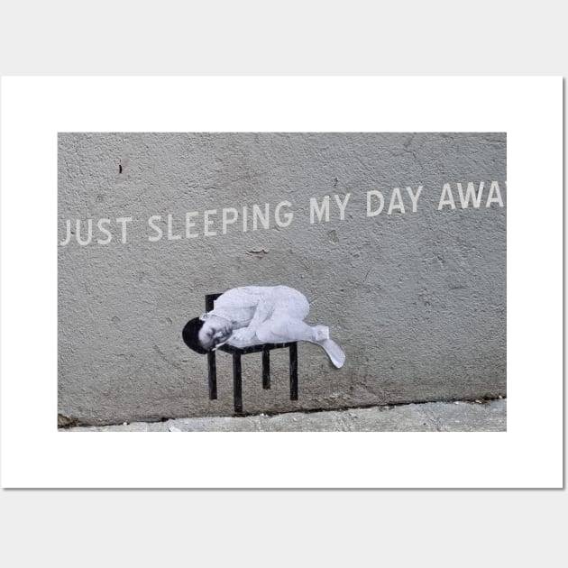 Sleeping my day away Wall Art by Kingrocker Clothing